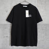 Maison Kitsune 草书徽标 T 恤，黑色，未使用，带标签