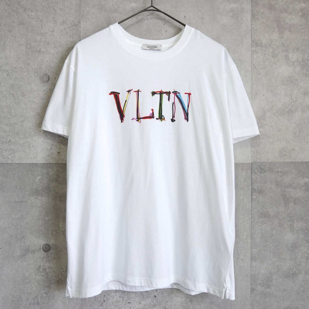 Valentino 白色徽标印花 T 恤