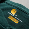 Carhartt 深绿色徽标口袋亨利领 T 恤