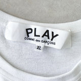 プレイ コムデギャルソン ハートロゴ Tシャツ ホワイト - NEWSED