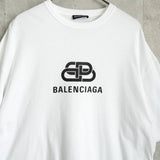 バレンシアガ ロゴ オーバーサイズ Tシャツ ホワイト - NEWSED