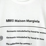 エムエムシックス メゾン マルジェラ カレンダーロゴ フリンジ Tシャツ ホワイト - NEWSED