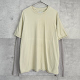 マーティンキム フェイクレイヤード Tシャツ メッシュニット アイボリー - NEWSED