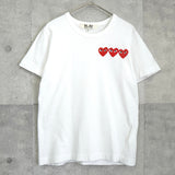 プレイ コムデギャルソン ハートロゴ Tシャツ ホワイト - NEWSED