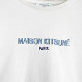 メゾン キツネ ロゴ 刺繍 Tシャツ ホワイト - NEWSED