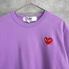 プレイ コムデギャルソン ハートロゴ Tシャツ パープル AD2018