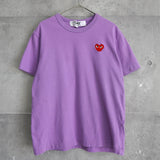 プレイ コムデギャルソン ハートロゴ Tシャツ パープル AD2018 - NEWSED