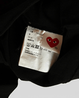 プレイ コム デ ギャルソン ハートロゴ Tシャツ ブラック L レディース - NEWSED