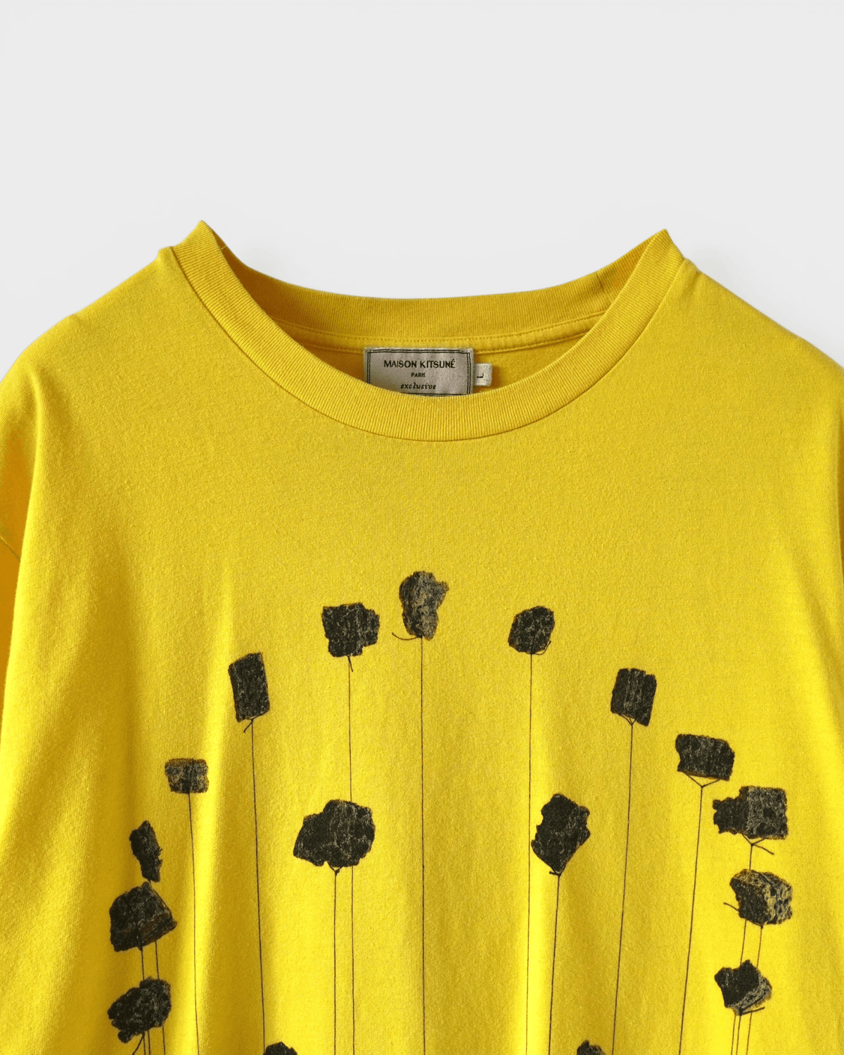 メゾン キツネ Tシャツ イエロー L メンズ レディース - NEWSED