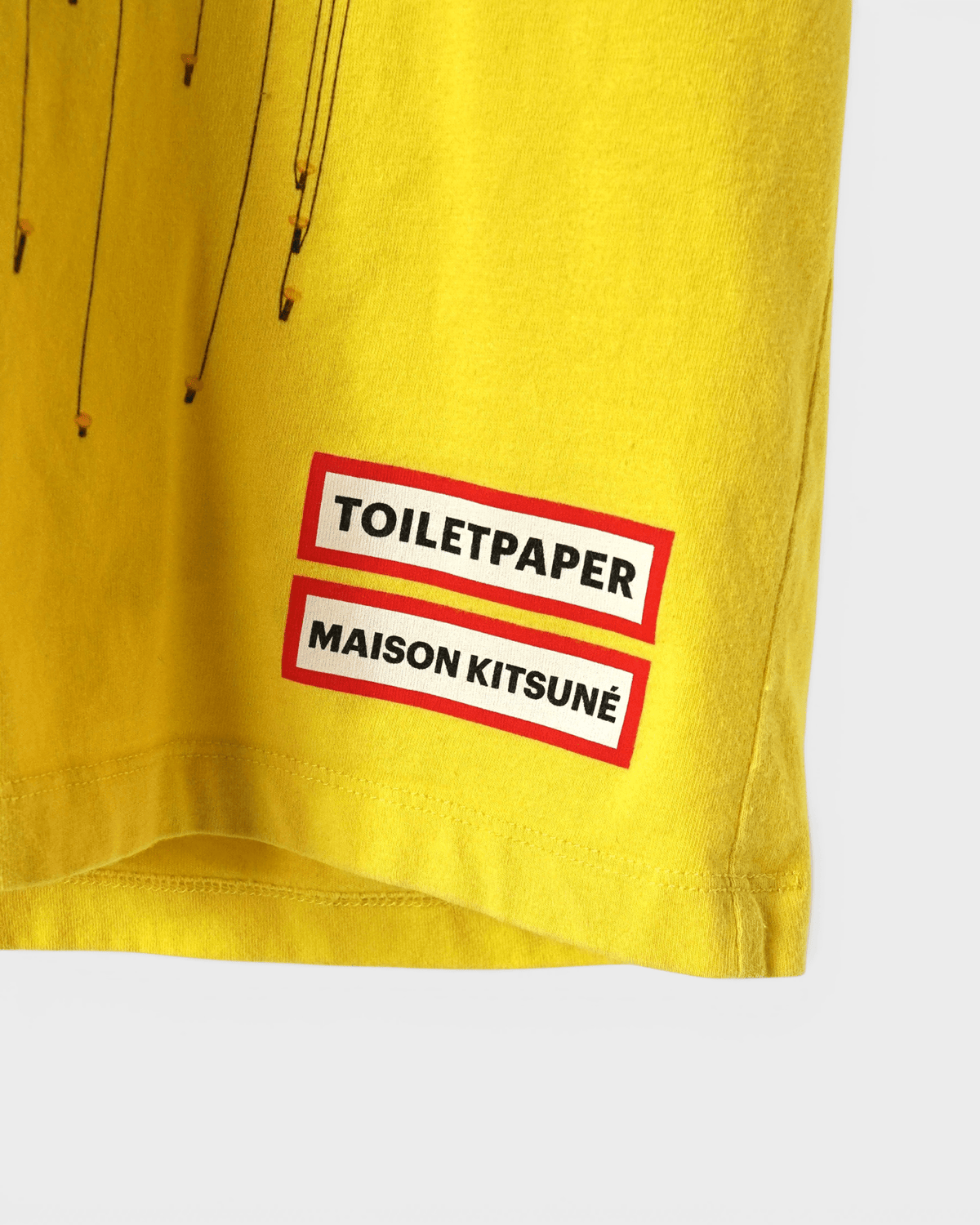 メゾン キツネ Tシャツ イエロー L メンズ レディース - NEWSED