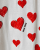 ミュウミュウ ハート Tシャツ ホワイト L レディース