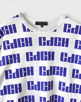 コム デ ギャルソン オム ロゴ 総柄 Tシャツ ホワイト M メンズ レディース - NEWSED