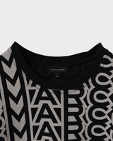 マークジェイコブス 総柄 Tシャツ ブラック アイボリー M レディース - NEWSED