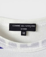 コム デ ギャルソン オム ロゴ 総柄 Tシャツ ホワイト M メンズ レディース - NEWSED