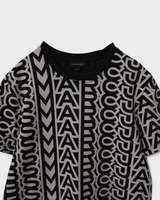 マークジェイコブス 総柄 Tシャツ ブラック アイボリー M レディース - NEWSED
