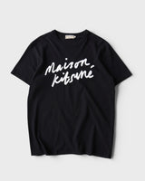 メゾン キツネ 筆記体ロゴ Tシャツ Mサイズ ブラック メンズ - NEWSED