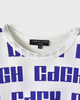 コム デ ギャルソン オム ロゴ 総柄 Tシャツ ホワイト M メンズ レディース
