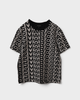 マークジェイコブス 総柄 Tシャツ ブラック アイボリー M レディース