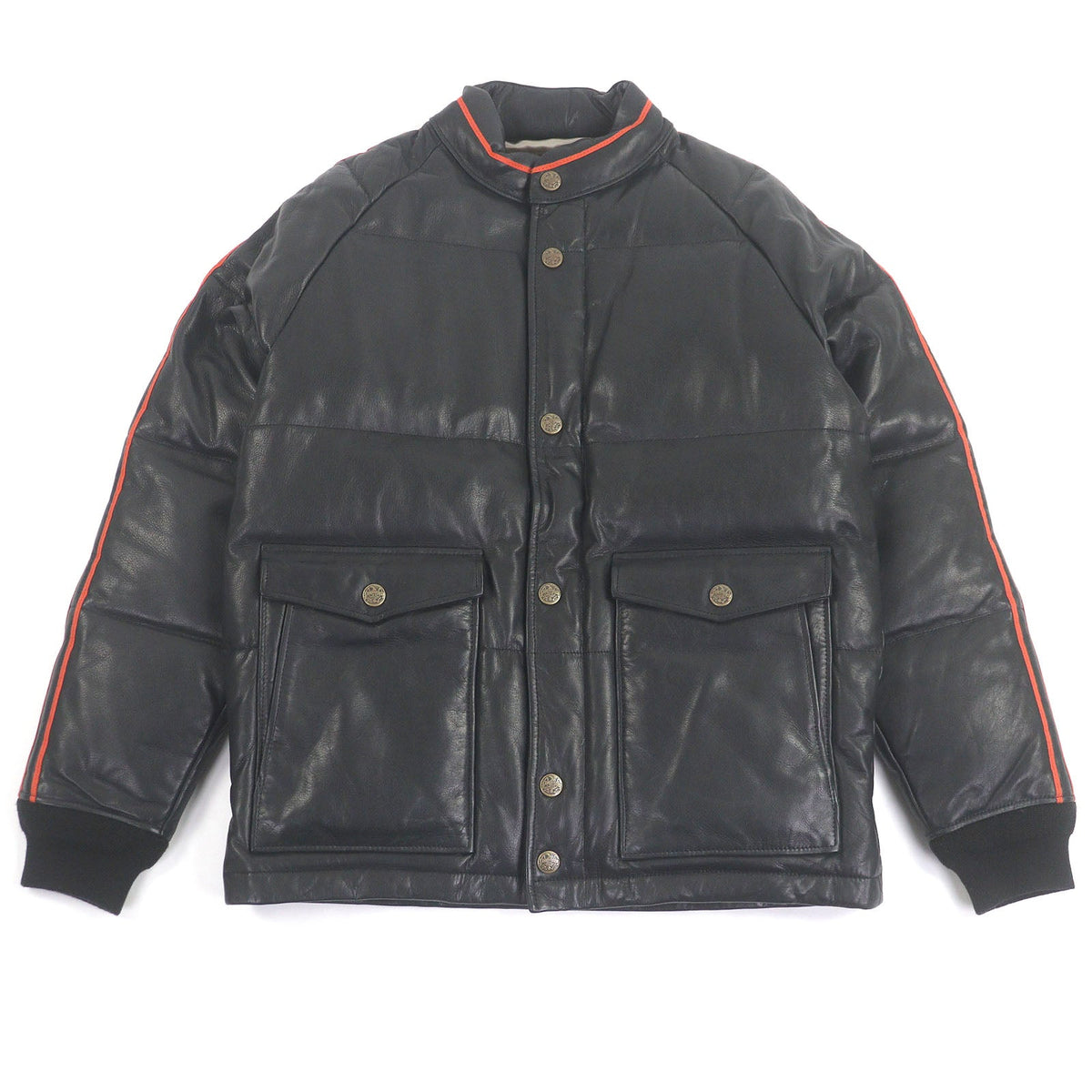 テンダーロイン T-RACING LEATHER サイドライン レザージャケット ブラック S メンズ - NEWSED