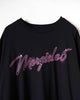 エムエムシックス メゾン マルジェラ ネオンロゴ オーバーサイズ Tシャツ ブラック S メンズ レディース