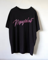 エムエムシックス メゾン マルジェラ ネオンロゴ オーバーサイズ Tシャツ ブラック S メンズ レディース - NEWSED