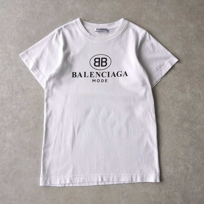 バレンシアガ ロゴ Tシャツ チビT ホワイト - NEWSED