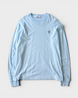 ストーン アイランド コンパスロゴ 長袖Tシャツ ロンT ライトブルー メンズ - NEWSED