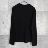アミパリ アミ パリス ハートロゴ ロンT 長袖Tシャツ ブラック - NEWSED