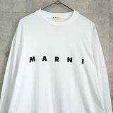 マルニ ロゴ ロンT 長袖Tシャツ ホワイト - NEWSED