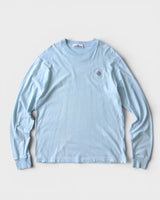 ストーン アイランド コンパスロゴ 長袖Tシャツ ロンT ライトブルー メンズ - NEWSED