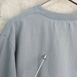 サンサンギア プリント ロンT 長袖Tシャツ ブルー - NEWSED
