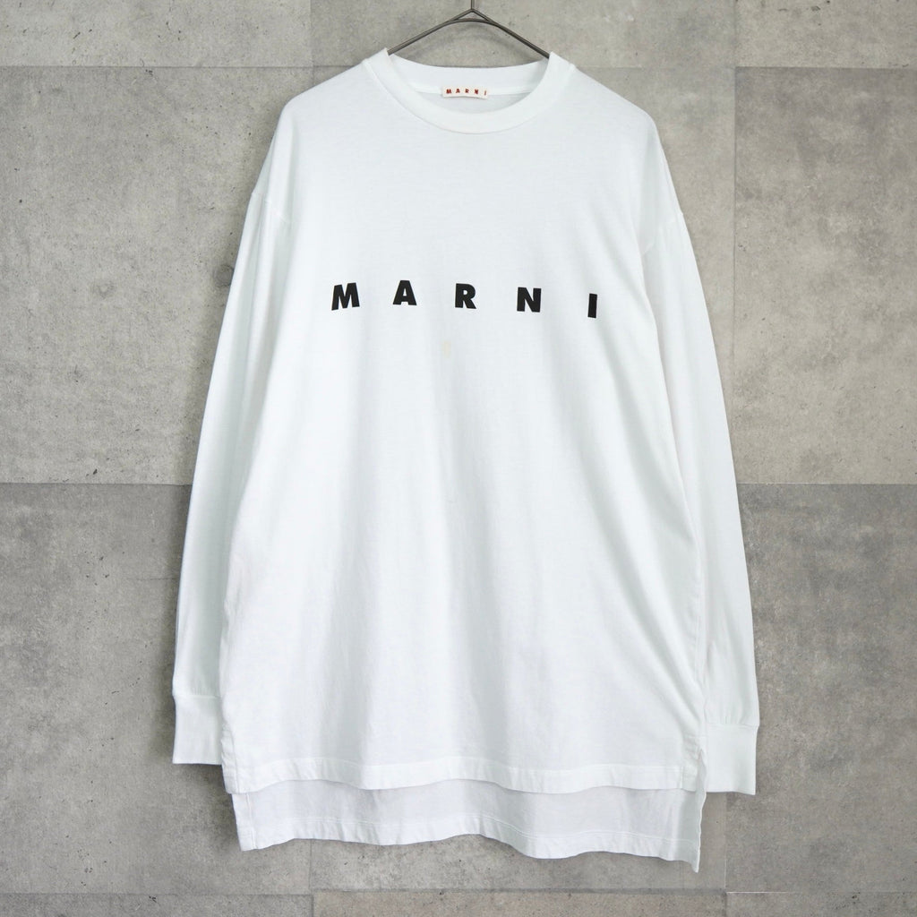 マルニ ロゴ ロンT 長袖Tシャツ ホワイト