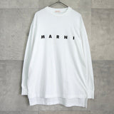 マルニ ロゴ ロンT 長袖Tシャツ ホワイト - NEWSED