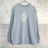サンサンギア プリント ロンT 長袖Tシャツ ブルー