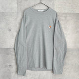 メゾン キツネ フォックスヘッド 長袖Tシャツ ロンT グレー - NEWSED