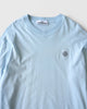 ストーン アイランド コンパスロゴ 長袖Tシャツ ロンT ライトブルー メンズ