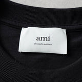アミパリ アミ パリス ハートロゴ ロンT 長袖Tシャツ ブラック - NEWSED