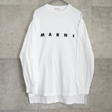 マルニ ロゴ ロンT 長袖Tシャツ ホワイト - NEWSED