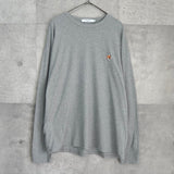 メゾン キツネ フォックスヘッド 長袖Tシャツ ロンT グレー - NEWSED