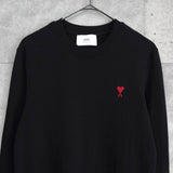 アミパリ アミ パリス ハートロゴ ロンT 長袖Tシャツ ブラック - NEWSED