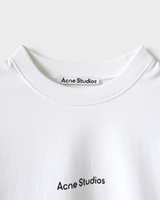 アクネ ストゥディオズ ロゴ オーバーサイズ ロンT 長袖Tシャツ ホワイト XS メンズ レディース - NEWSED