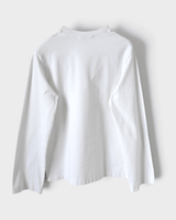 アクネ ストゥディオズ ロゴ オーバーサイズ ロンT 長袖Tシャツ ホワイト XS メンズ レディース - NEWSED