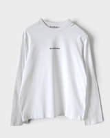 アクネ ストゥディオズ ロゴ オーバーサイズ ロンT 長袖Tシャツ ホワイト XS メンズ レディース - NEWSED