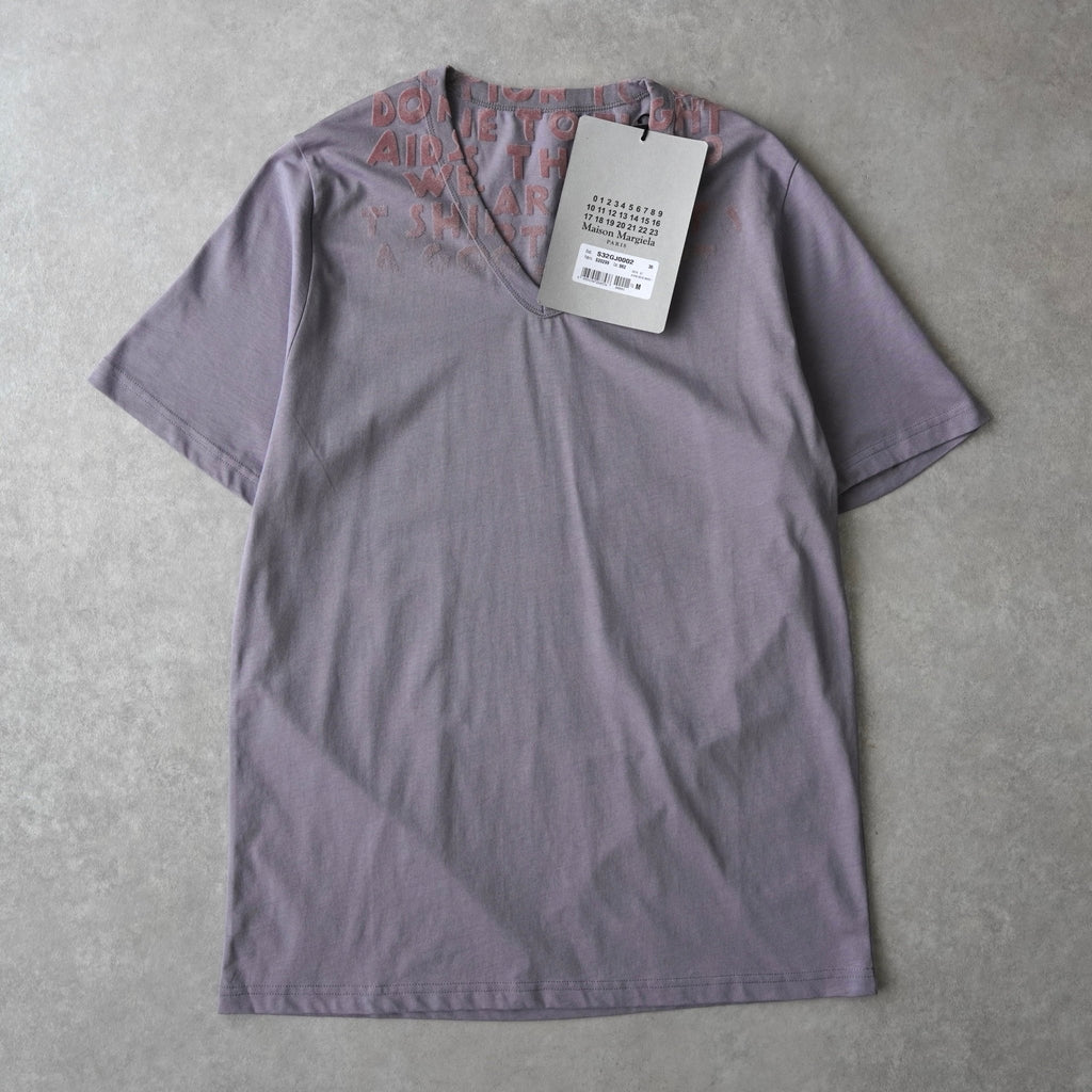 メゾンマルジェラ エイズT Vネック Tシャツ 半袖トップス グレー タグ付き未使用品