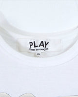プレイ コム デ ギャルソン Tシャツ ホワイト XL メンズ レディース - NEWSED