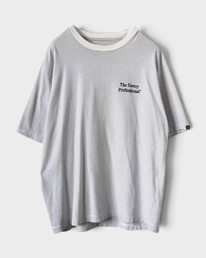 エンノイ ボーダー Tシャツ ホワイト XL メンズ