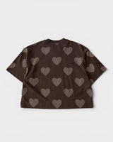 コーチ ホース アンド キャリッジ ハート クロップド Tシャツ オーガニック コットン XS ブラウン レディース - NEWSED