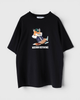 メゾン キツネ チラックスフォックス Tシャツ ブラック XS メンズ レディース