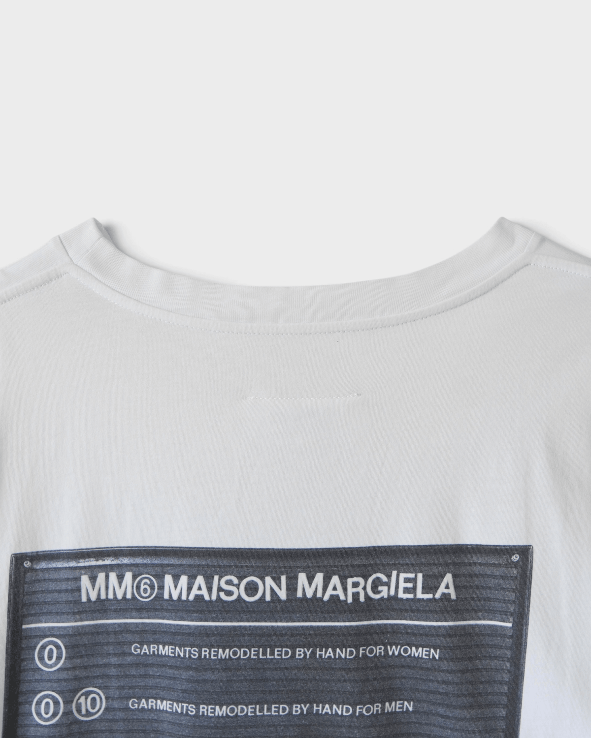 エムエムシックス メゾン マルジェラ バックプリント オーバーサイズ Tシャツ ホワイト XS メンズ レディース - NEWSED