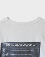 エムエムシックス メゾン マルジェラ バックプリント オーバーサイズ Tシャツ ホワイト XS メンズ レディース - NEWSED